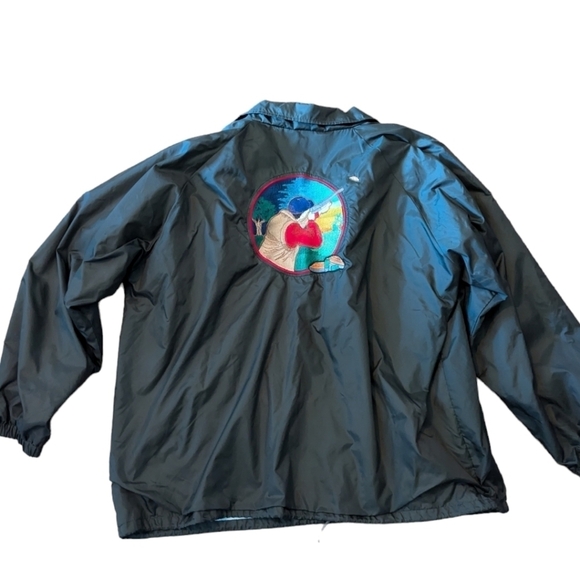 Trap Shooting gorpcore embroidered putty gray windbreaker jacket 2XL - Picture 8 of 9